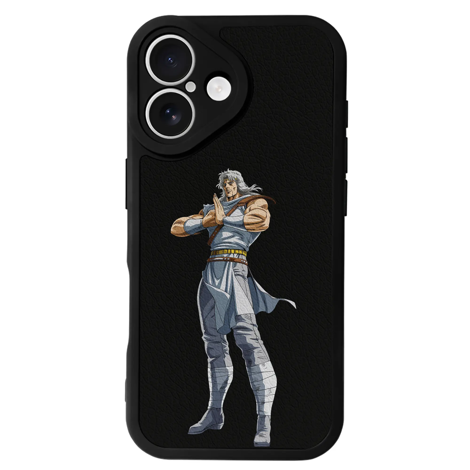 北斗の拳 グッズ,トキ - IPhone 16シリーズ対応 ・ シリコンスマホケース ・ レザー調 ・ 高精度フィット ・ 耐衝撃 ・ ワイヤレス充電対応 ・ 精密カット